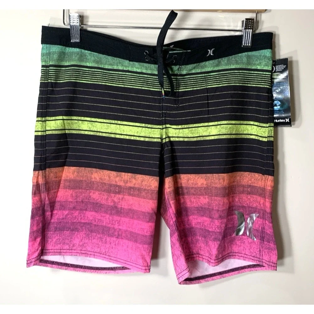 Hurley Board Shorts Youth Size 7 Swimsuit Boys Phantom Printed 9
